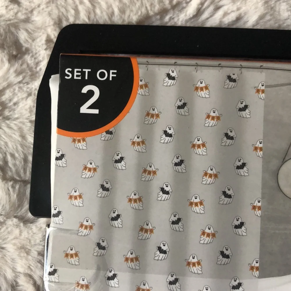 Envogue Halloween Ghost Shower Curtain Set